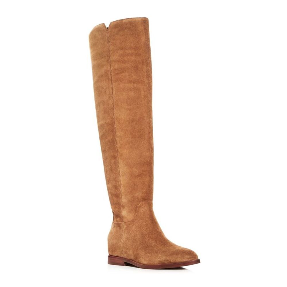 ASH Womens Russet Brown Padded Jess Almond Toe Zip-Up Leather Boots Shoes 37